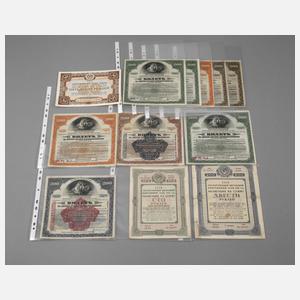 Konvolut Aktien, Wertpapiere Russland