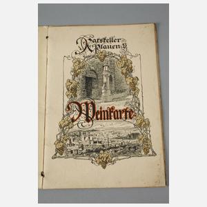Weinkarte aus dem Ratskeller Plauen