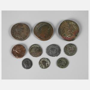 Konvolut römische und ägyptische Bronzemünzen