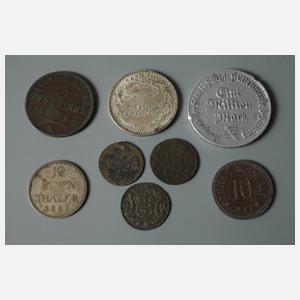 Konvolut deutsche Kleinmünzen