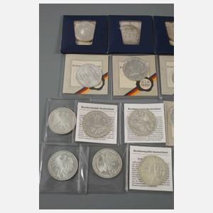 Konvolut 10 DM Gedenkmünzen