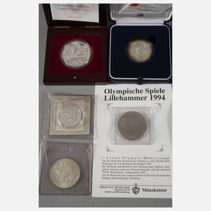 Konvolut Silbermünzen Olympiade