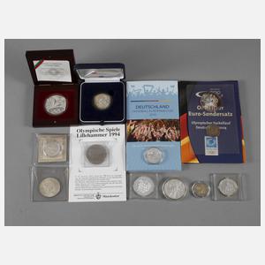 Konvolut Silbermünzen Olympiade