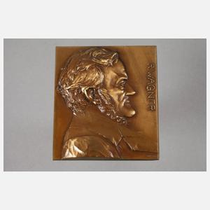 Sechs Bronzeplaketten berühmter Komponisten