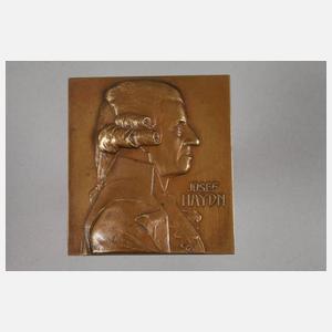 Sechs Bronzeplaketten berühmter Komponisten