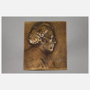 Sechs Bronzeplaketten berühmter Komponisten