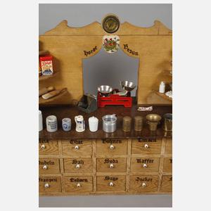 Kaufmannsladen mit Zubehör