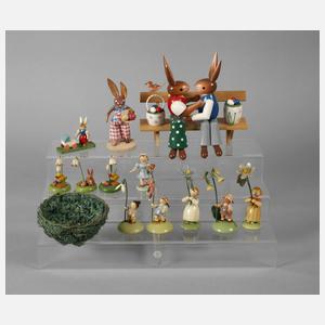 Konvolut Osterdeko Erzgebirge