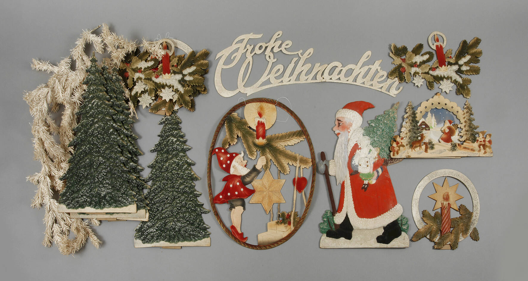 Dresdner Pappe Konvolut Weihnachtsdekoration