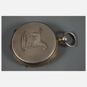 Schlüsseluhr Silber