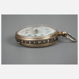 Schlüsseluhr Silber