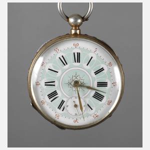 Schlüsseluhr Silber