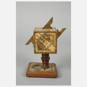 Seltene Würfelsonnenuhr David Beringer