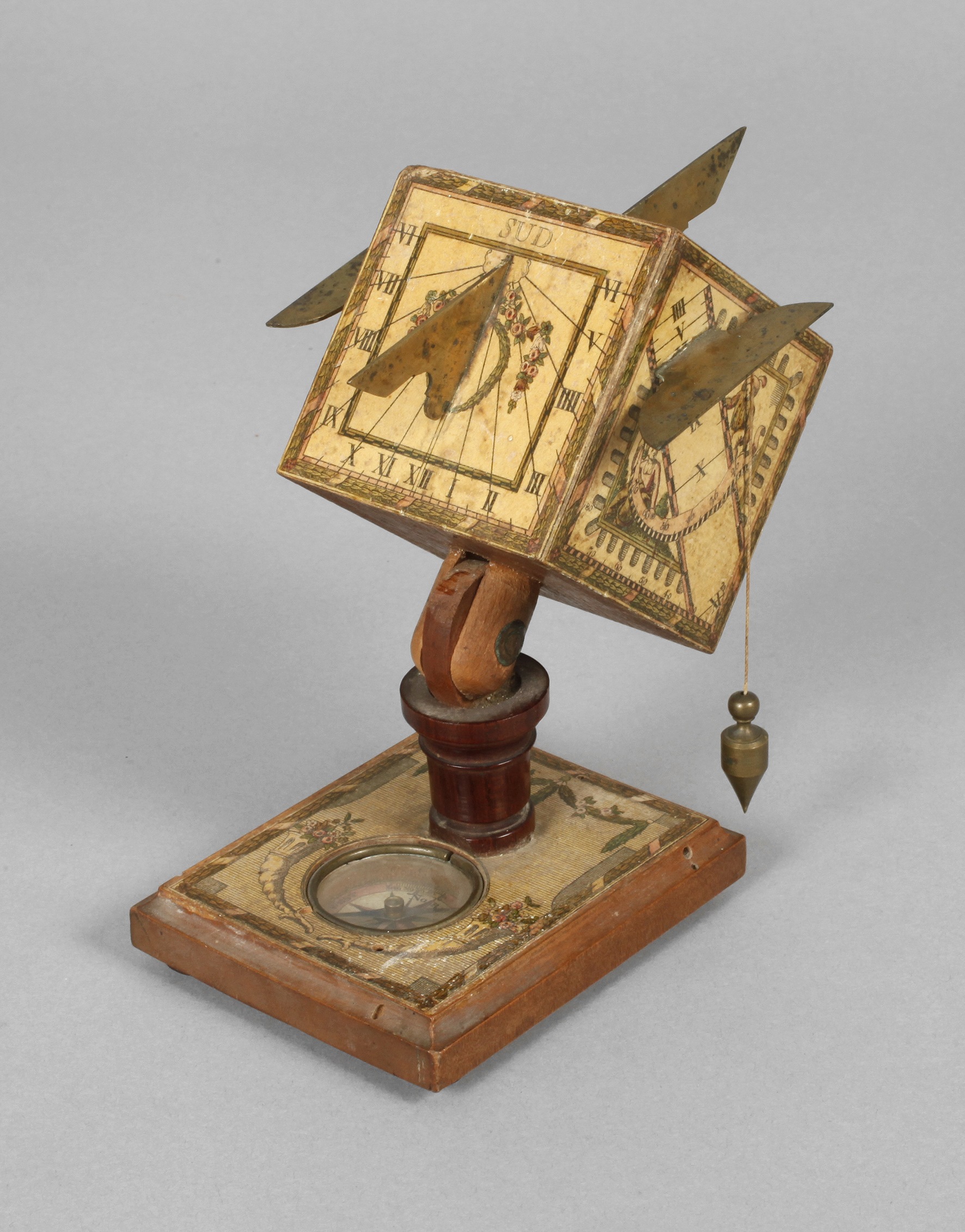 Seltene Würfelsonnenuhr David Beringer