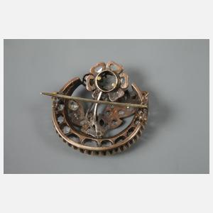 Brosche mit Diamantbesatz