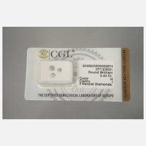 Konvolut Brillanten von zusammen 0,43 ct