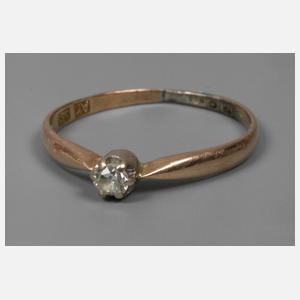 Damenring mit Diamantbesatz