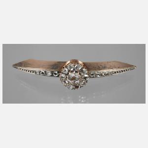 Brosche mit Diamantbesatz