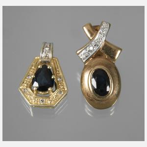 Zwei Saphiranhänger