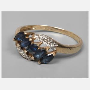 Damenring mit Saphiren
