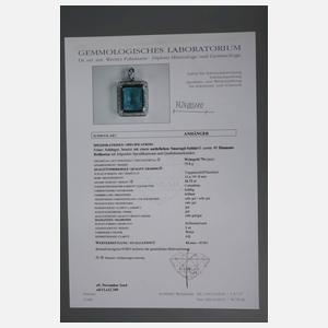 Feiner Smaragdanhänger mit Brillanten