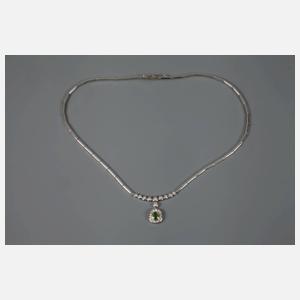 Collier mit Smaragd und Brillanten