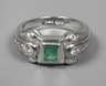 Damenring mit Smaragd und Brillanten