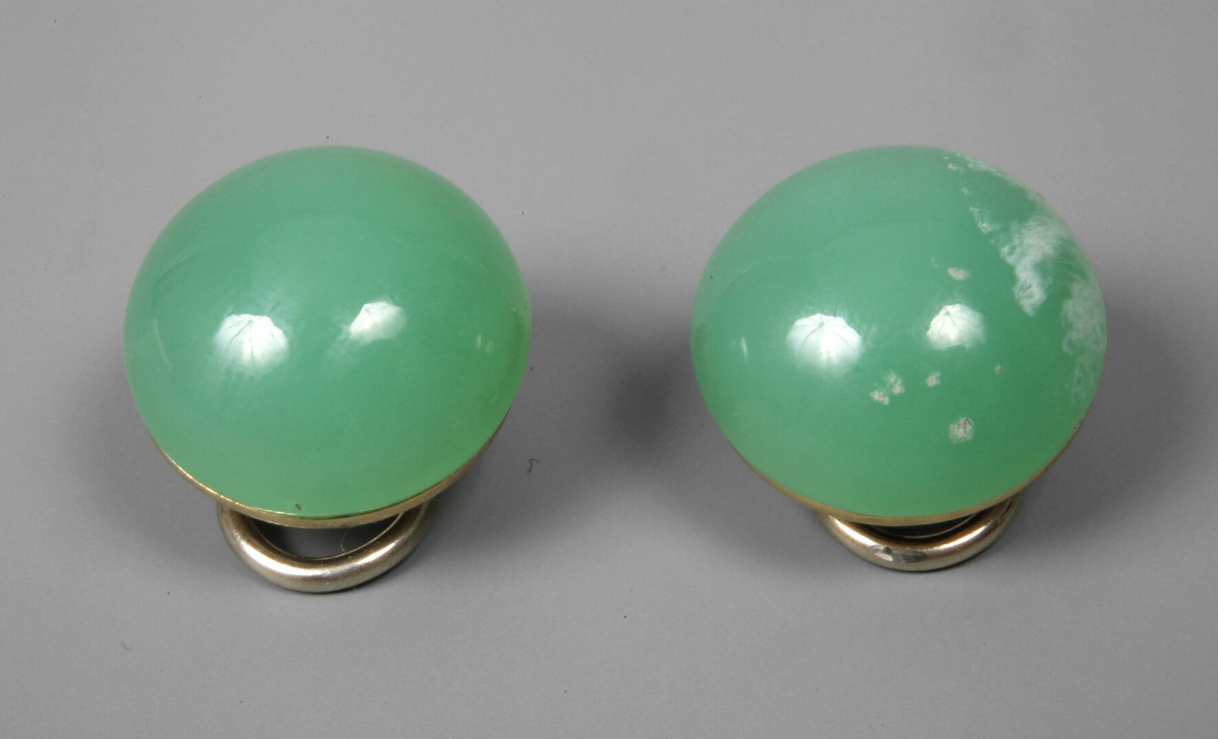 Ohrclips mit Chrysoprasen