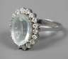 Damenring mit Aquamarin und Brillanten