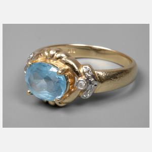 Damenring mit Blautopas