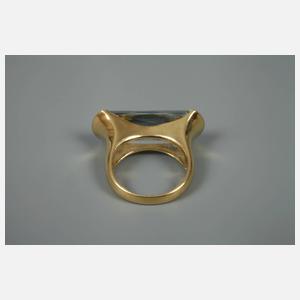 Damenring mit Aquamarin und Brillanten