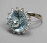 Damenring mit Aquamarin und Brillanten