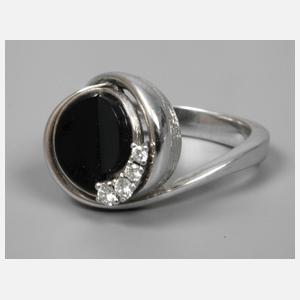 Damenring mit Onyx und Brillanten