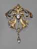 Historismusbrosche mit Diamanten
