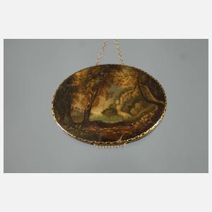 Brosche mit Miniaturmalerei