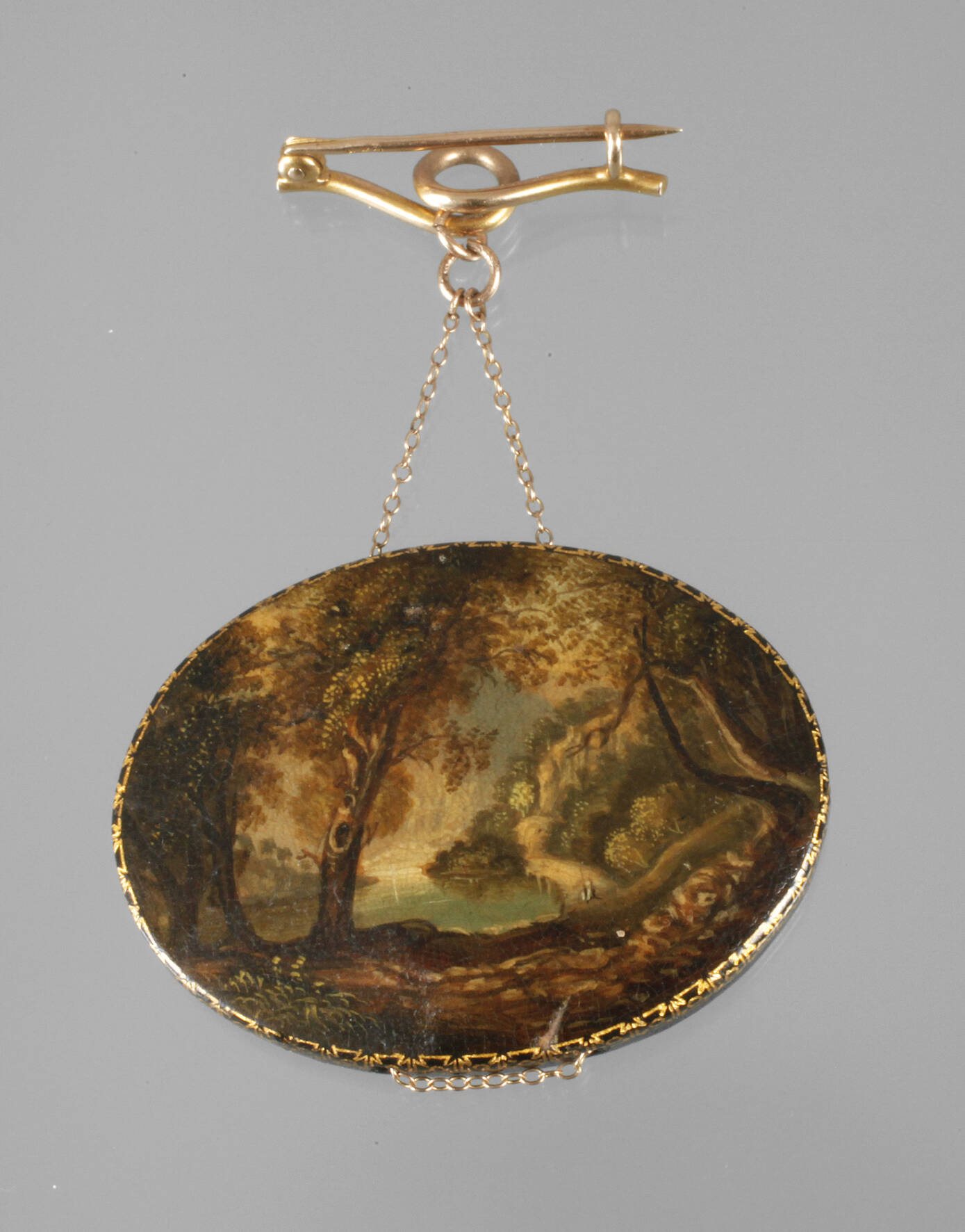 Brosche mit Miniaturmalerei