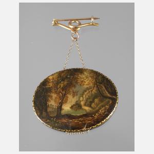 Brosche mit Miniaturmalerei