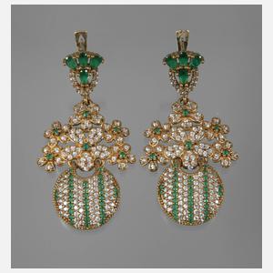 Prächtige Ohrhänger mit Steinbesatz