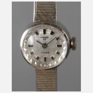 Anker, Damenarmbanduhr Weißgold