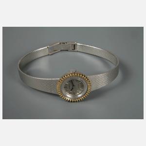 Dugena Damenarmbanduhr Weißgold