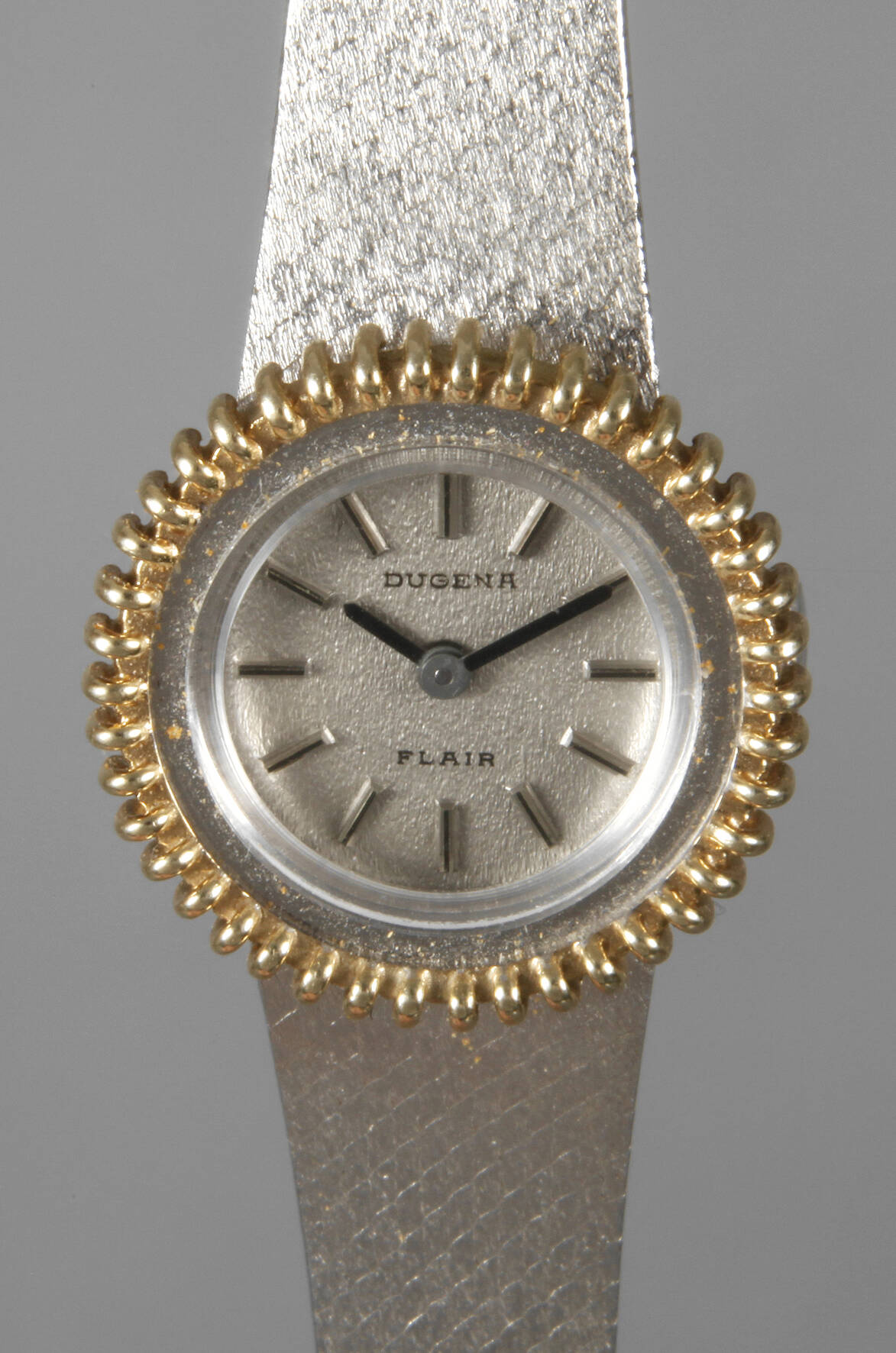 Dugena Damenarmbanduhr Weißgold