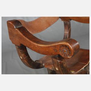 Paar Scherenstühle Renaissance