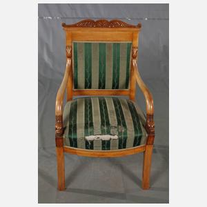 Paar Armlehnsessel mit Delphinen