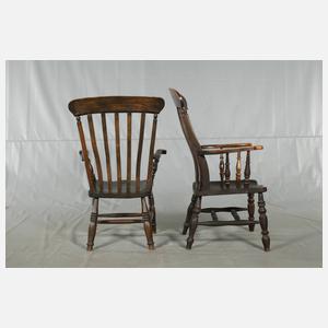 Vier Windsor Armlehnstühle