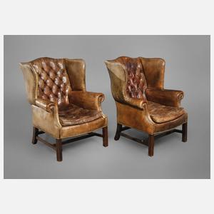 Paar Chesterfield Ohrensessel