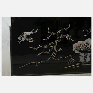 Große Ätzglasscheibe Art déco