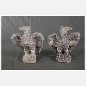 Paar figürliche Säulenabschlüsse