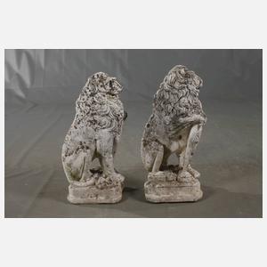 Paar Gartenlöwen
