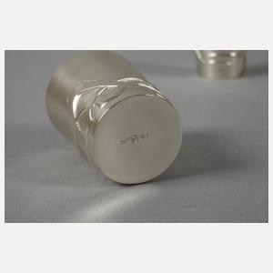 Sechs Schnapsbecher Silber