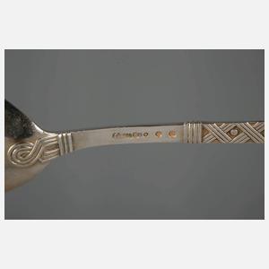 Adolf Amberg, zwei Vorlegelöffel „Tristan und Isolde“